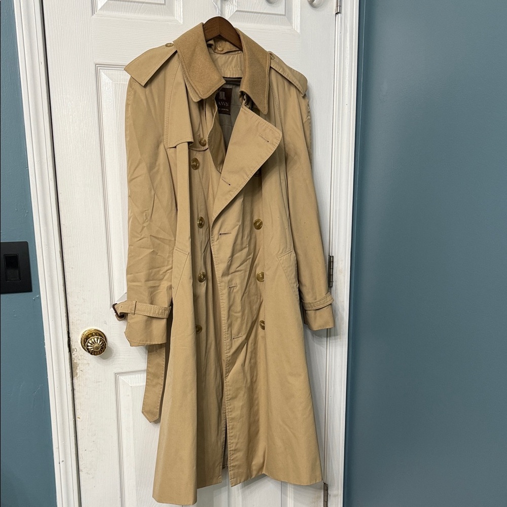 Vintage Lanvin Classic Tan Trench Coat